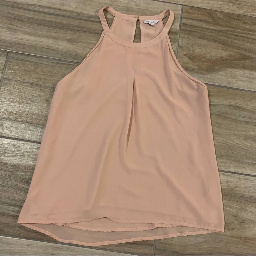 Rose sleeveless flowy top